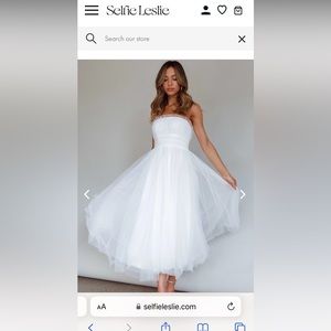 White Tulle Selfie Leslie Dress-Size small